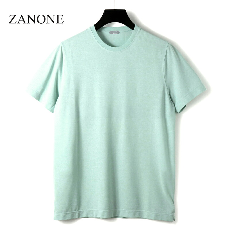 【30%OFF】 ZANONE / ザノーネ｜オーガニックアイスコットン半袖クルーネックソリッドカットソー(812597/ZG380)｜（ウォッシュドターコイズブルー）｜ 春夏 SLOWEAR 半袖Tシャツ 半袖カットソー ICE COTTON オーガニックコットン スムース メンズ イタリア アウトレット｜WISE MAN&rsquo;S STORE 店