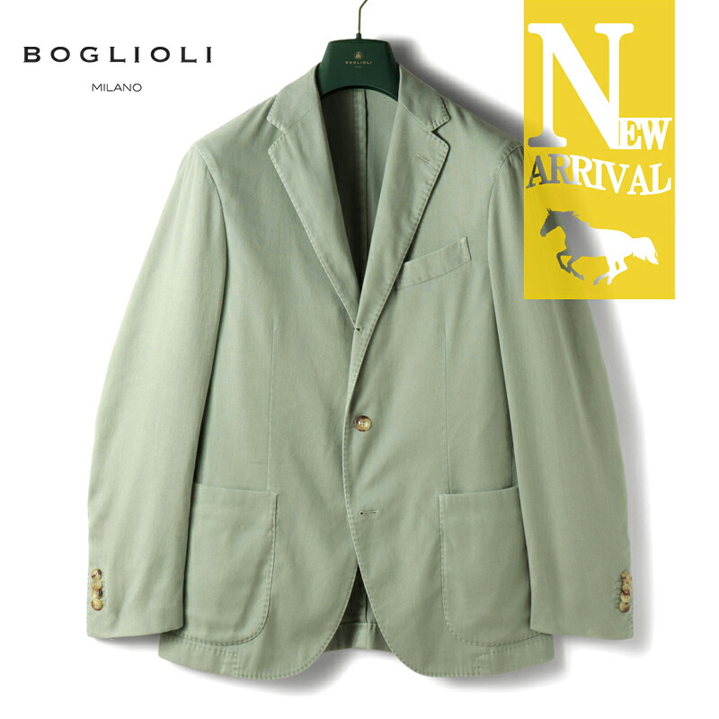 【40%OFF】 BOGLIOLI / ボリオリ｜ガーメントダイコットンリネンポリエステルジャージー3Bジャケット(COAT)｜（ミントグレー）｜ 春夏 コート テーラードジャケット アンコンジャケット 製品染め メンズ イタリア アウトレット