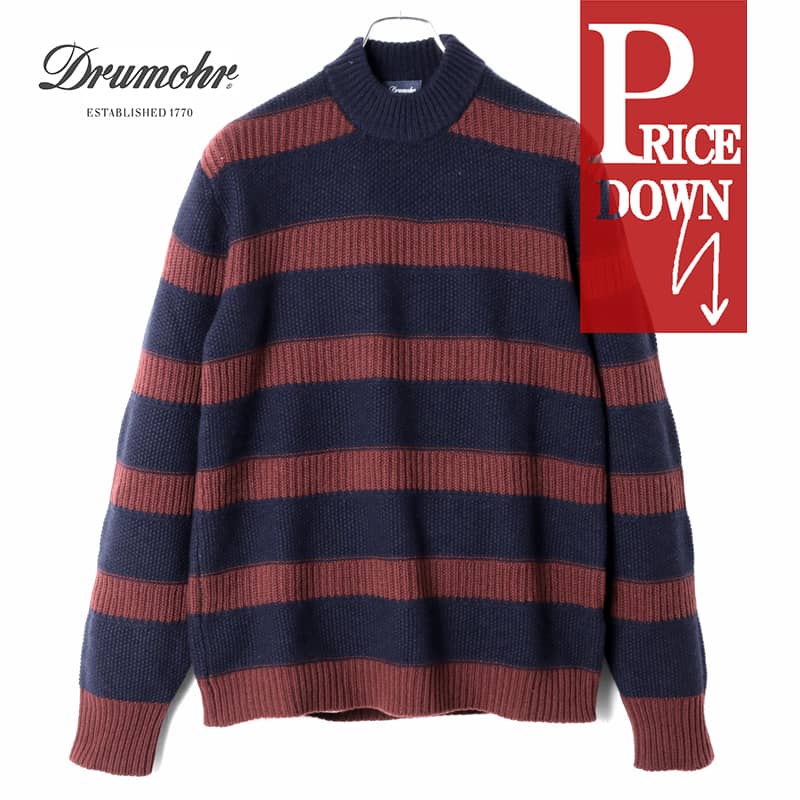 楽天市場】Drumohr / ドルモア｜カシミヤハイゲージクルーネックニット