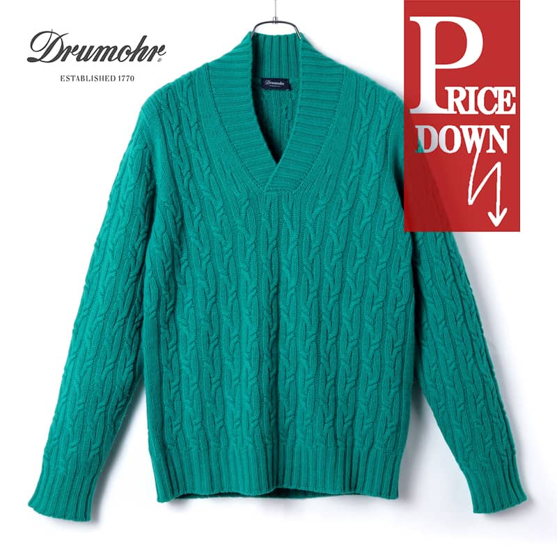 楽天市場】Drumohr / ドルモア｜Drumohr LUXURY 3カラー切替しカシミヤ