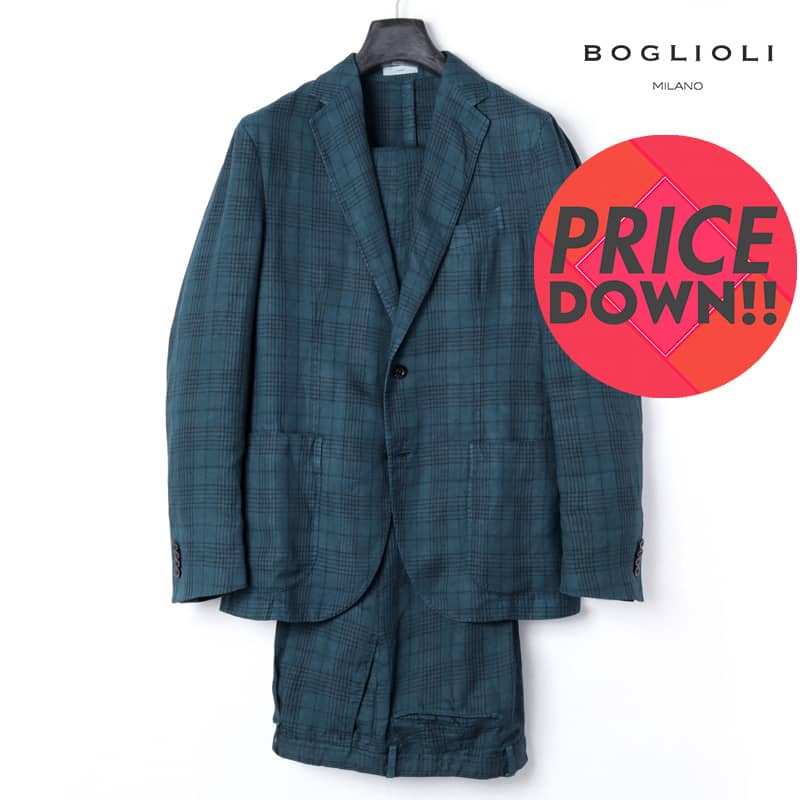 【楽天市場】【60%OFF】BOGLIOLI / ボリオリ｜製品染めウールライトフランネルグレンチェック柄6Bダブルスーツ(K.JACKET)｜（グレー×ブラック×イエロー）｜  秋冬 ケージャケット kジャケット スーツ ダブルブレスト セットアップ ビジネス メンズ ...