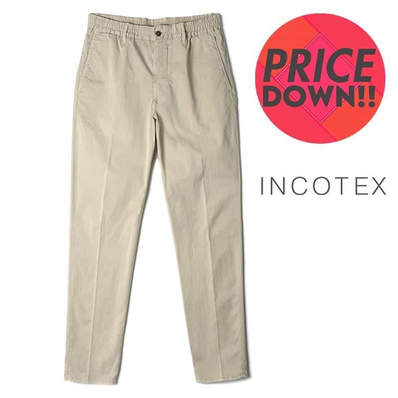 楽天市場】INCOTEX SLACKS / インコテックス スラックス｜製品染めコットンストレッチサテン1Pテーパードパンツ(174型/TAPERED  FIT)｜（ベージュ）｜ 春夏 ボトムス スラックス チノパン コットンパンツ メンズ イタリア アウトレット : WISE MAN'S STORE  楽天市場店