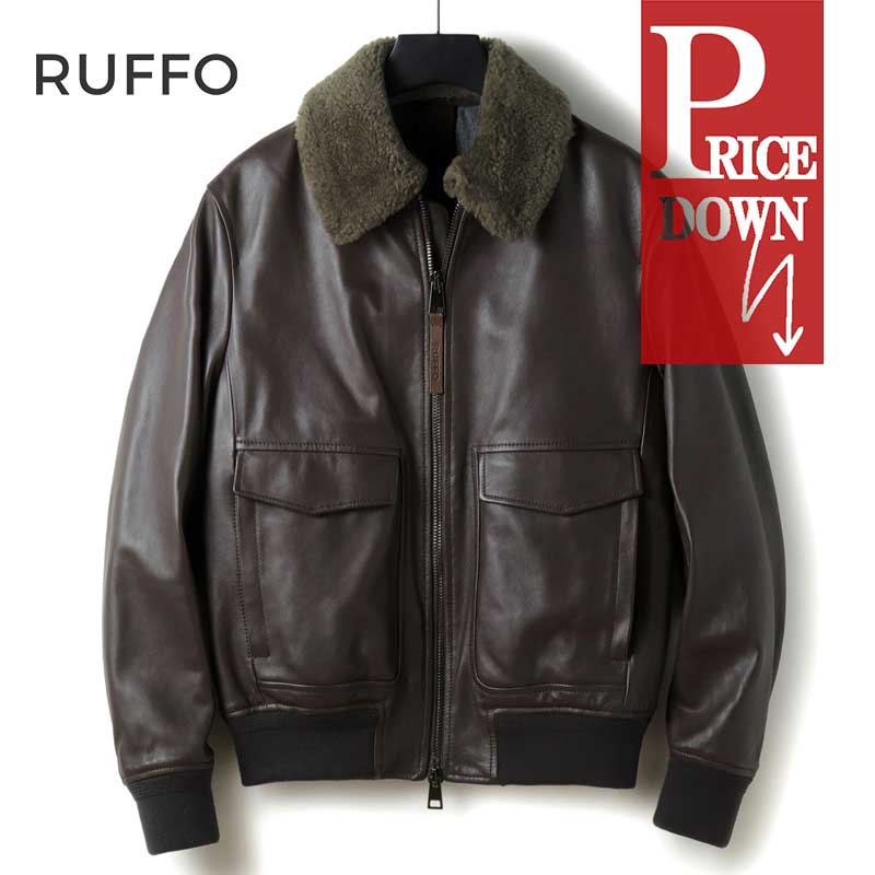 RUFFO ブラウン レザージャケット 楽天市場】RUFFO / ルッフォ｜ラムナッパレザーシングルライダース