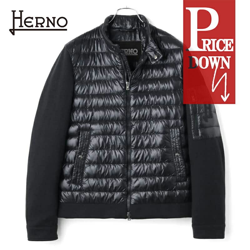 HERNO ナイロン×スウェット フリル スプリング ジャケット hrn2450091-1p.jpg