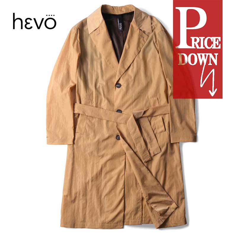 Hevo ブラウンベージュ チェスターコート Cisternino新品タグ付き Hevo ブラウンベージュ チェスターコート Cisternino新品タグ付き