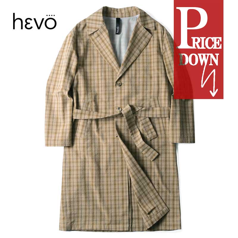 Hevo ブラウンベージュ チェスターコート Cisternino新品タグ付き Hevo ブラウンベージュ チェスターコート Cisternino新品タグ付き