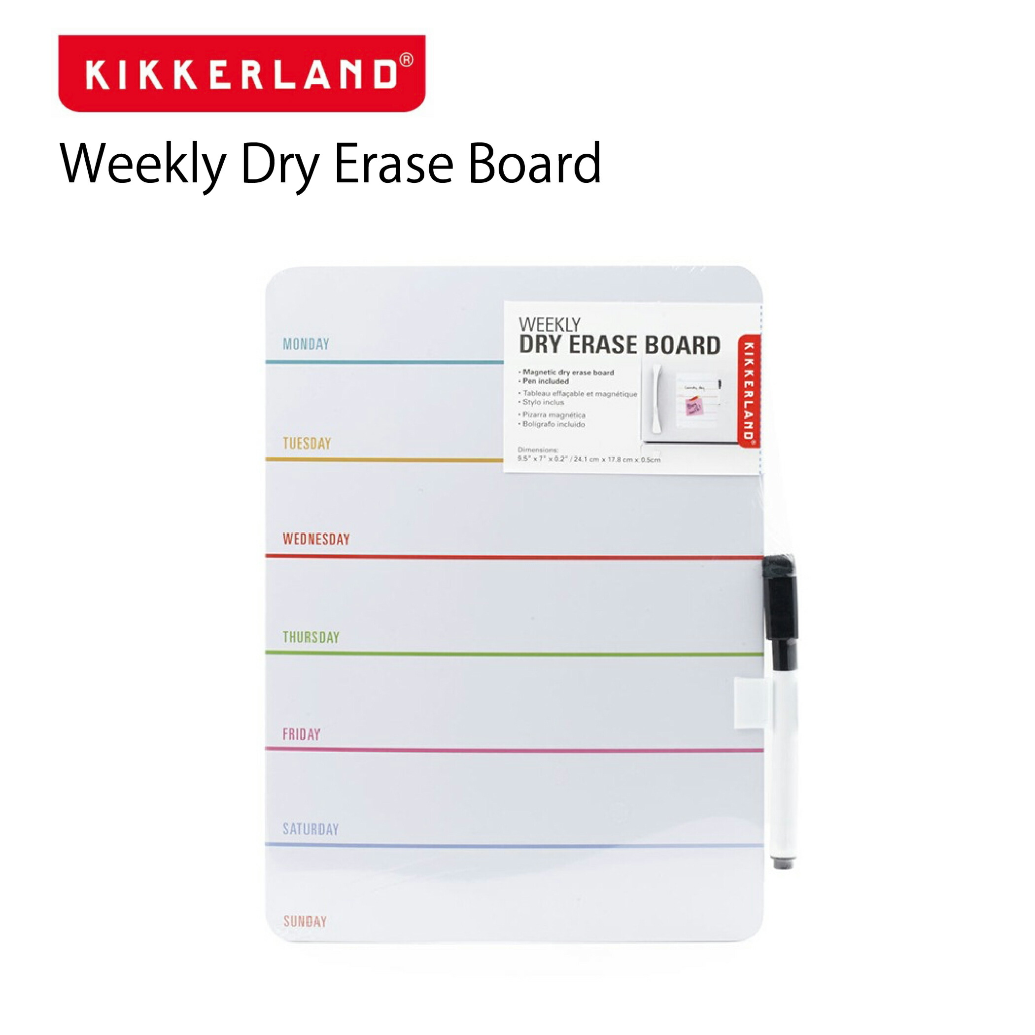 【楽天市場】KIKKERLAND / Weekly Dry Erase Board キッカーランド ウィークリードライイレースボード