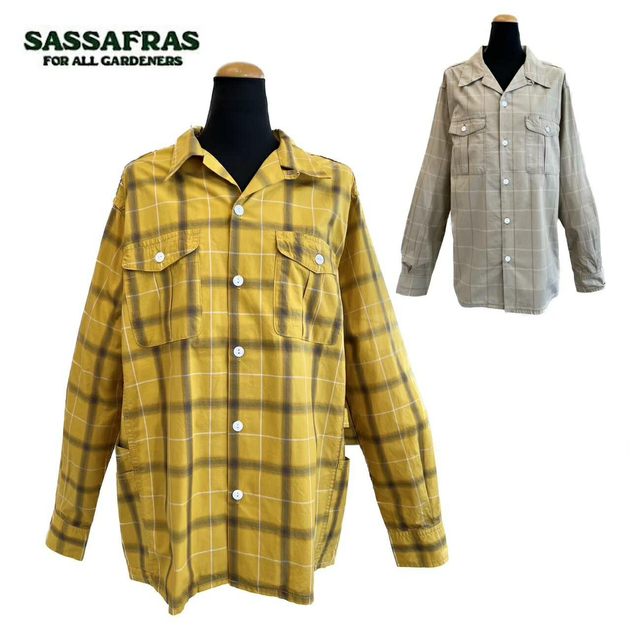 XLサイズ！SASSAFRAS ノーカラーガーデナージャケット 楽天市場】SASSAFRAS / Gardeners Jacket ササフラス ガーデナー