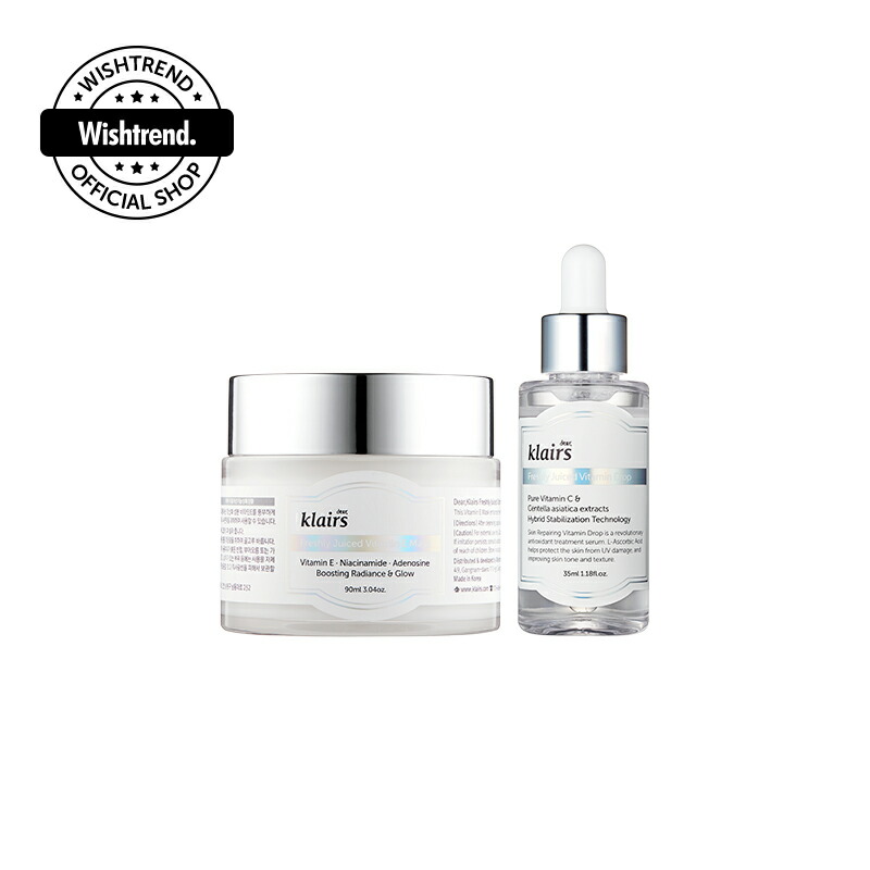 楽天市場 クレアス フレッシュリセット 敏感肌向け ー2stepシンプルセット 韓国コスメ ビタミンcセラム 角質 低刺激 ビタミンクリーム ビタミンe 弾力 保湿 Dear Klairs Freshly Set Wishtrend