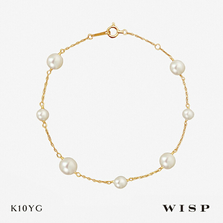 アンアン 美品 パール ブレスレット イエローゴールド ｋ10 アンアン 美品 パール ブレスレット イエローゴールド k10