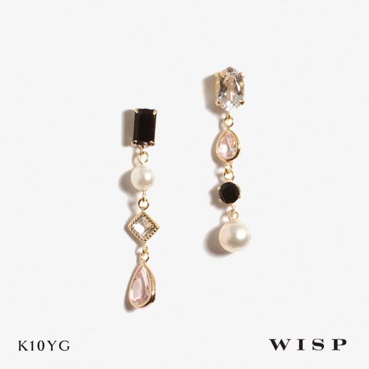 楽天市場】ピアス パール K10 10金 イエローゴールド 揺れる