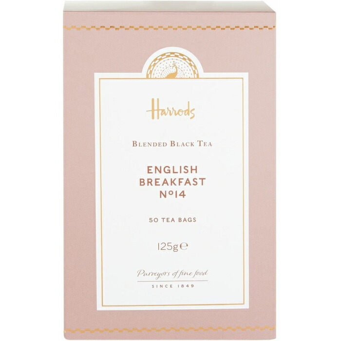 楽天市場 Harrods ハロッズ No 14 イングリッシュ ブレックファスト ティーバッグ 50袋 English Breakfast 紅茶 箱タイプ エコバ