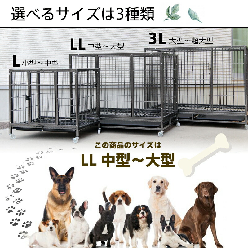 楽天市場 ケージ 大型犬 109 71 87cm Ll 組み立て式 ゲージ 中型犬 ペットケージ 犬 屋根付き 大型 中型 サークル ペットサークル ペットゲージ ドッグサークル キャスター付 ケンネル 檻 室内 屋内 屋外 犬小屋 イヌ ネコ 猫 送料無料 ゲージa307 ウィステリア