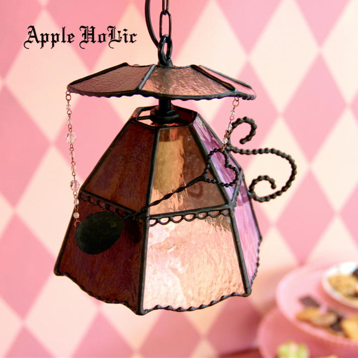 楽天市場 ペンダントライト Midnight Tea Party 真夜中のお茶会 Led対応 ロマンチック スイーツ アリス ステンドグラス ランプ ウィッチーズキッチン楽天市場店