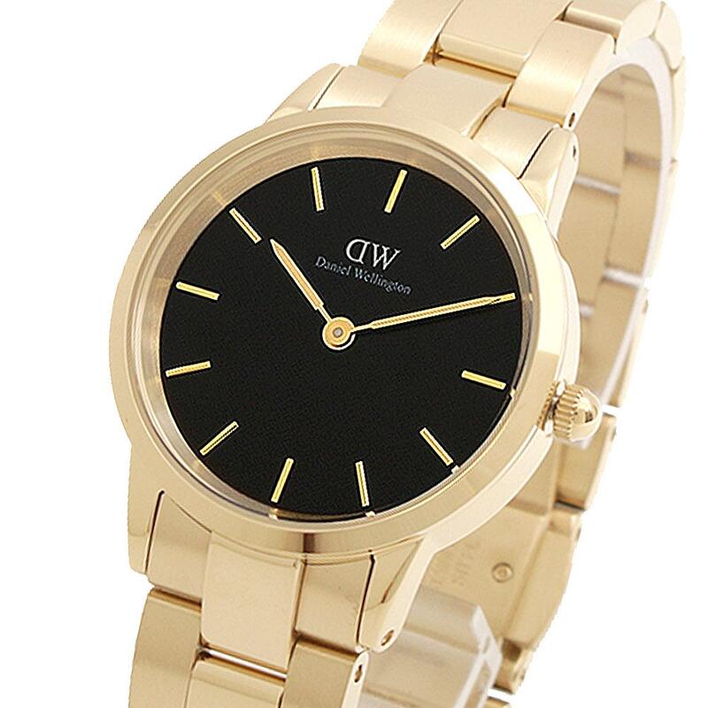ダニエルウェリントン DANIEL WELLINGTON ICONIC LINK DW00100566 ウオッチ レディース 黒いこと 石英