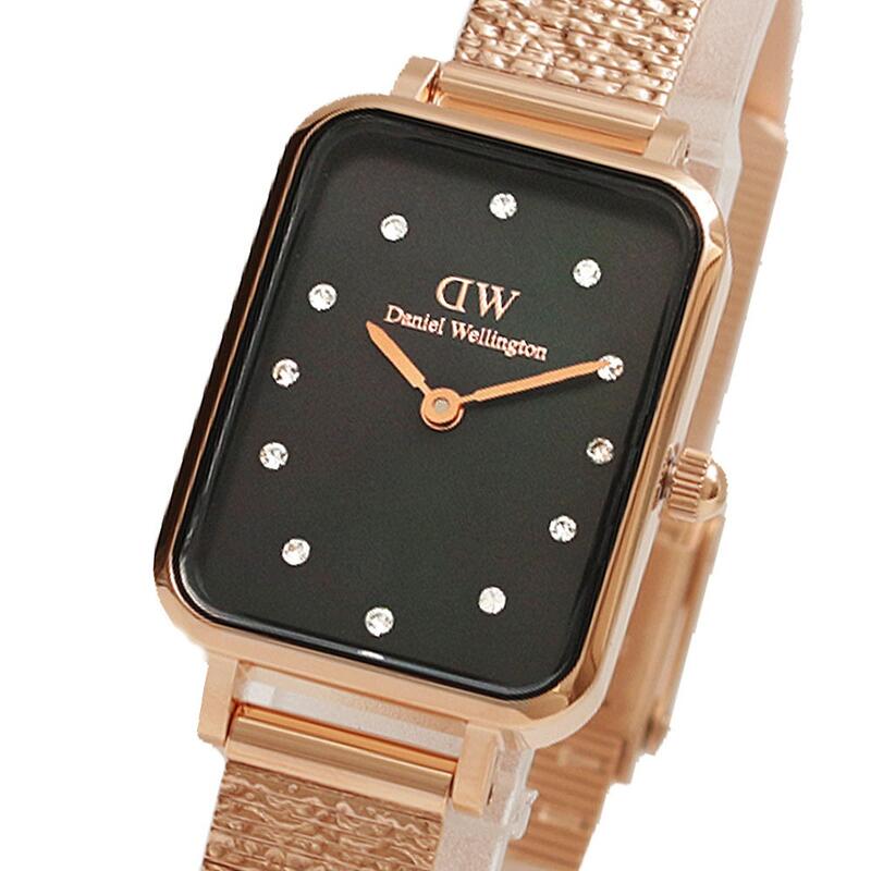 ダニエルウェリントン DANIEL WELLINGTON QUADRO LUMINE PRESSED PIANO DW00100579 ウオッチ レディース マザーオブパールブラック 石英