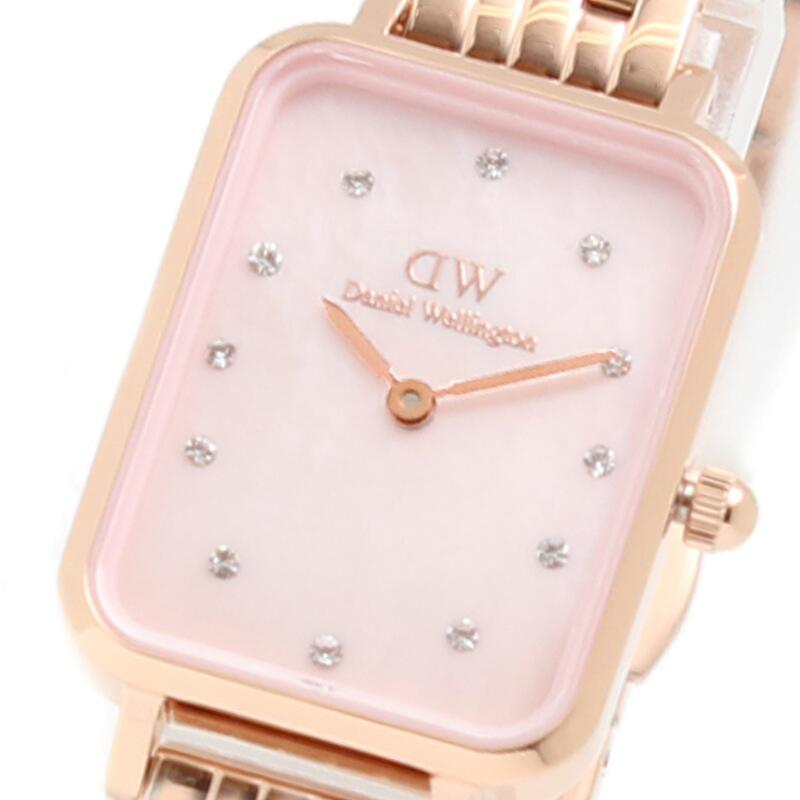 ダニエルウェリントン DANIEL WELLINGTON Quadro Lumine 5-Link Melrose DW00100621 ウオッチ マザーオブパールピンク 石英
