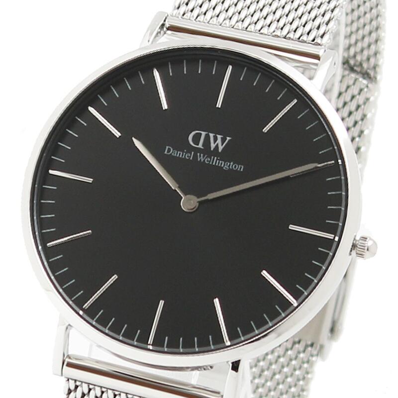 ダニエルウェリントン DANIEL WELLINGTON CLASSIC MESH ONYX DW00100629 ウオッチ 黒いこと 石英