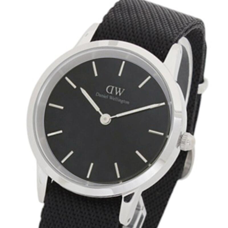 ダニエルウェリントン DANIEL WELLINGTON Iconic 40粍 Black Nato Silver Black DW00100678 ウオッチ メンズ 黒いこと 石英
