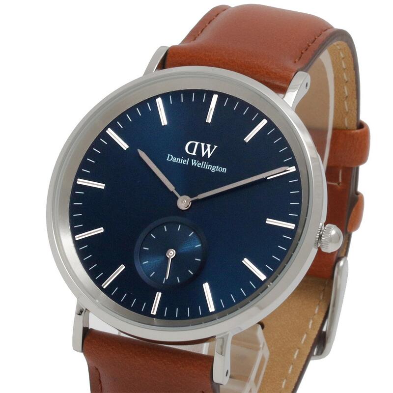 ダニエルウェリントン DANIEL WELLINGTON Classic Multi-Eye St Mawes Arctic Silver DW00100709 ウオッチ メンズ 青碧 石英 赤銅色 なめし革