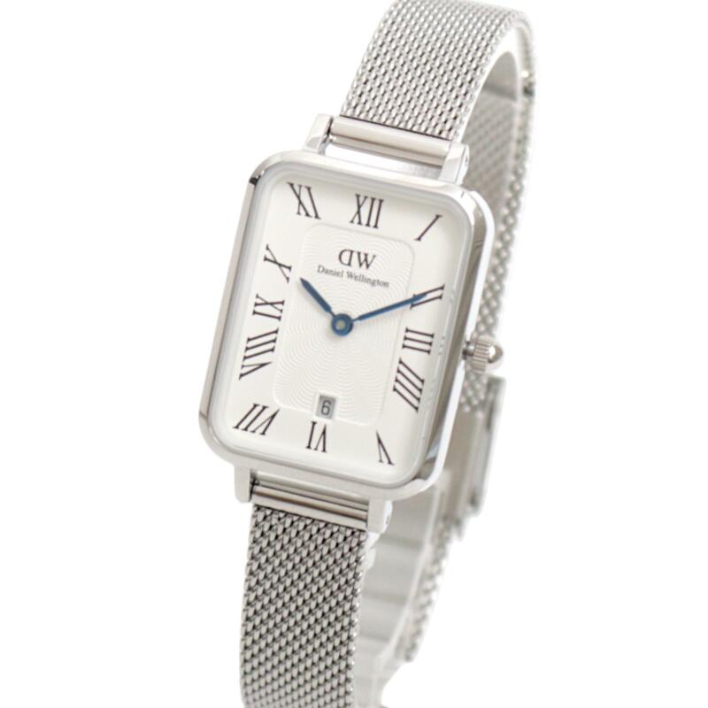 ダニエルウェリントン DANIEL WELLINGTON QUADRO STERLING ROMAN NUMERALS DATE DW00100863 ウオッチ レディース 白いこと 石英 アナログ 並行輸入品