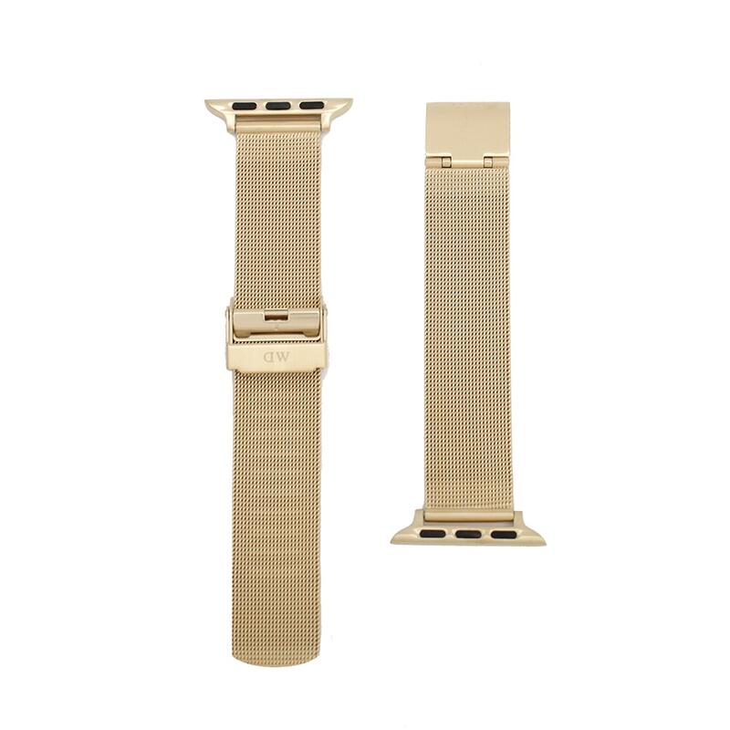 ダニエルウェリントン DANIEL WELLINGTON 替えベルトアップルウォッチ用 ラグ幅18mm dw01200018 Apple Watch38mm/40mm/41mm適応 メッシュ ゴールド｜With The Heart