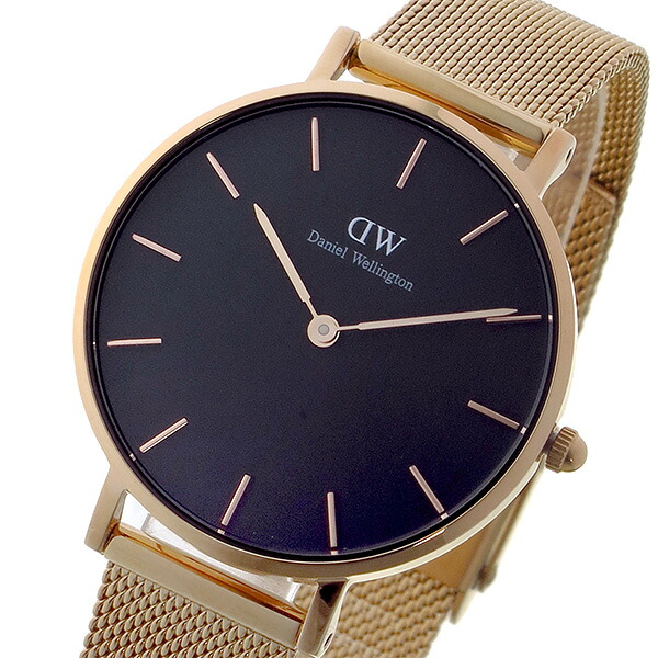 ダニエルウェリントン ウオッチ PETITE MELROSE 32 さくら色ゴールド DW00100161 黒いこと 黒いこと