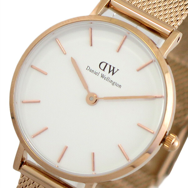 ダニエルウェリントン ウオッチ PETITE MELROSE 28 さくら色ゴールド DW00100219 白いこと さくら色ゴールド 白いこと