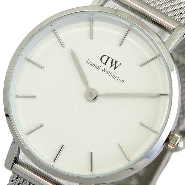 ダニエルウェリントン ウオッチ PETITE STERLING 28 しろがね色 DW00100220 白いこと しろがね色 白いこと