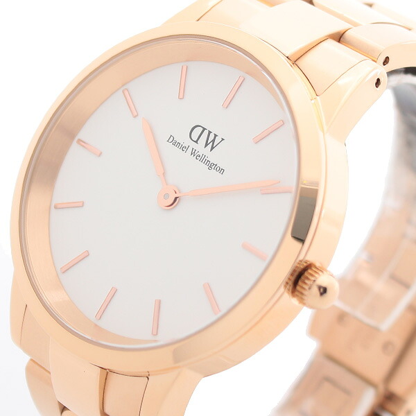 ダニエルウェリントン DANIEL WELLINGTON ウオッチ ICONIC LINK 40 さくら色ゴールド DW00100343 白いこと