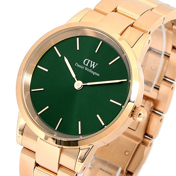 ダニエルウェリントン ウオッチ ICONIC LINK EMERALD 32 さくら色ゴールド DW00100420 緑であること