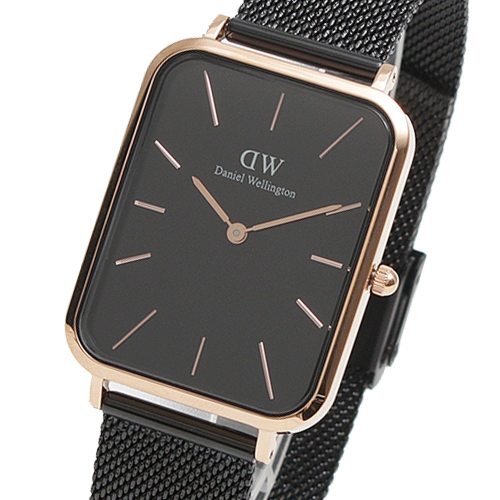 ダニエルウェリントン DANIEL WELLINGTON QUADRO PRESSED ASHFIELD DW00100467 ウオッチ メンズ 黒いこと 石英
