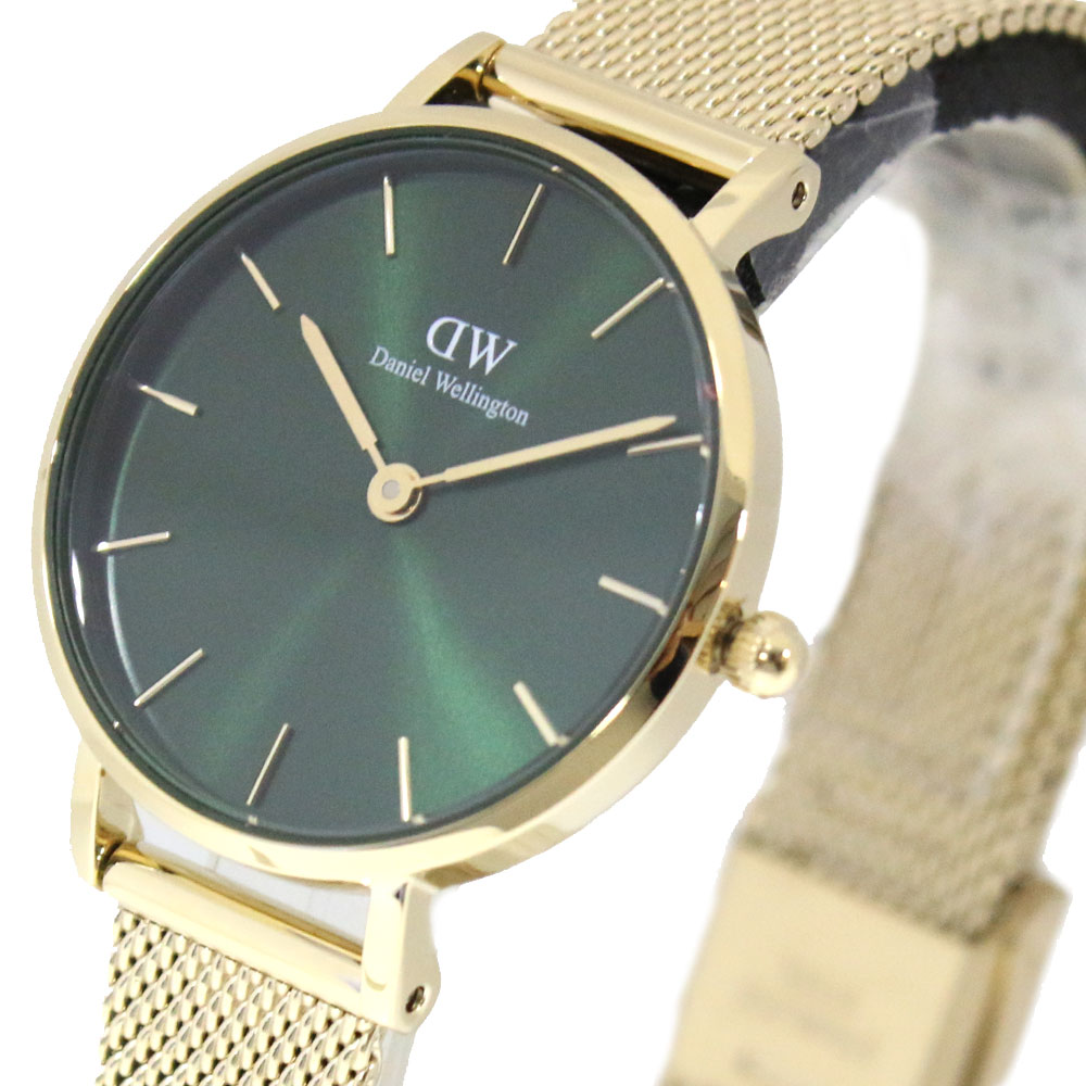 ダニエルウェリントン ウオッチ PETITE EMERALD 28 ゴールド DW00100479 ペティート エメラルド 緑であること