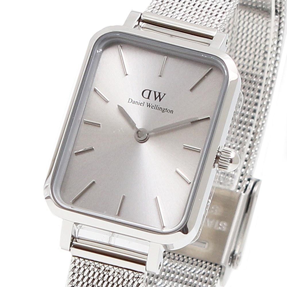 ダニエルウェリントン DANIEL WELLINGTON ウォッチ レディース QUADRO 26 DW00100486 クアドロ しろがね色