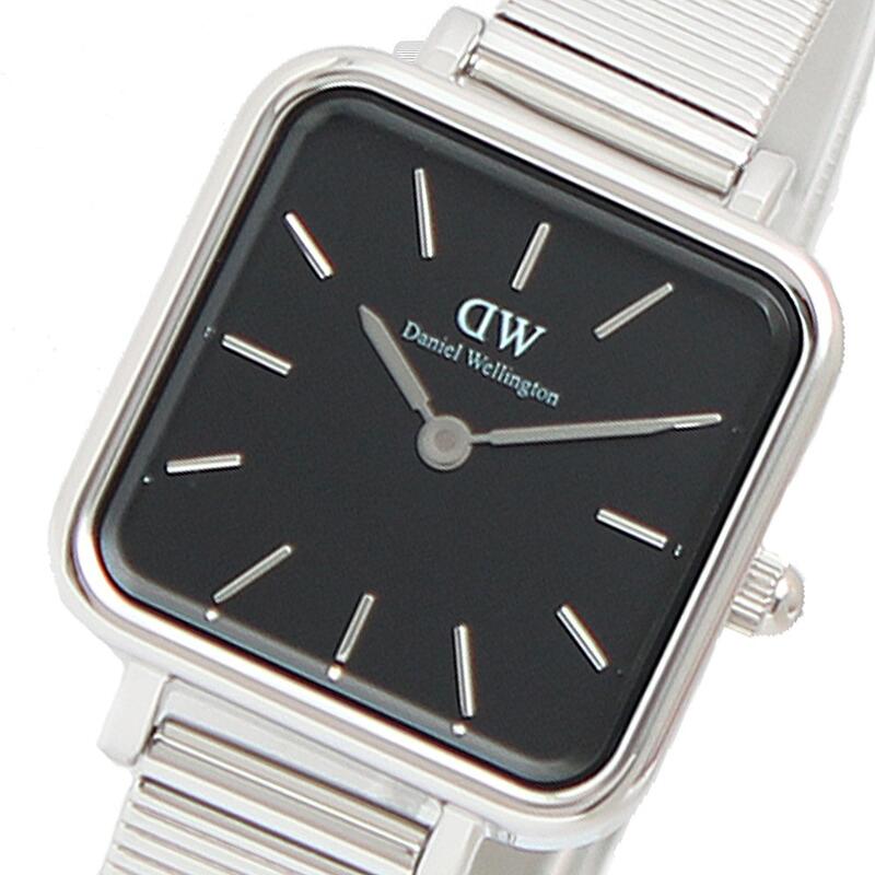 ダニエルウェリントン DANIEL WELLINGTON ウオッチ QUADRO STUDIO 22 DW00100522 クアドロ 黒いこと しろがね色