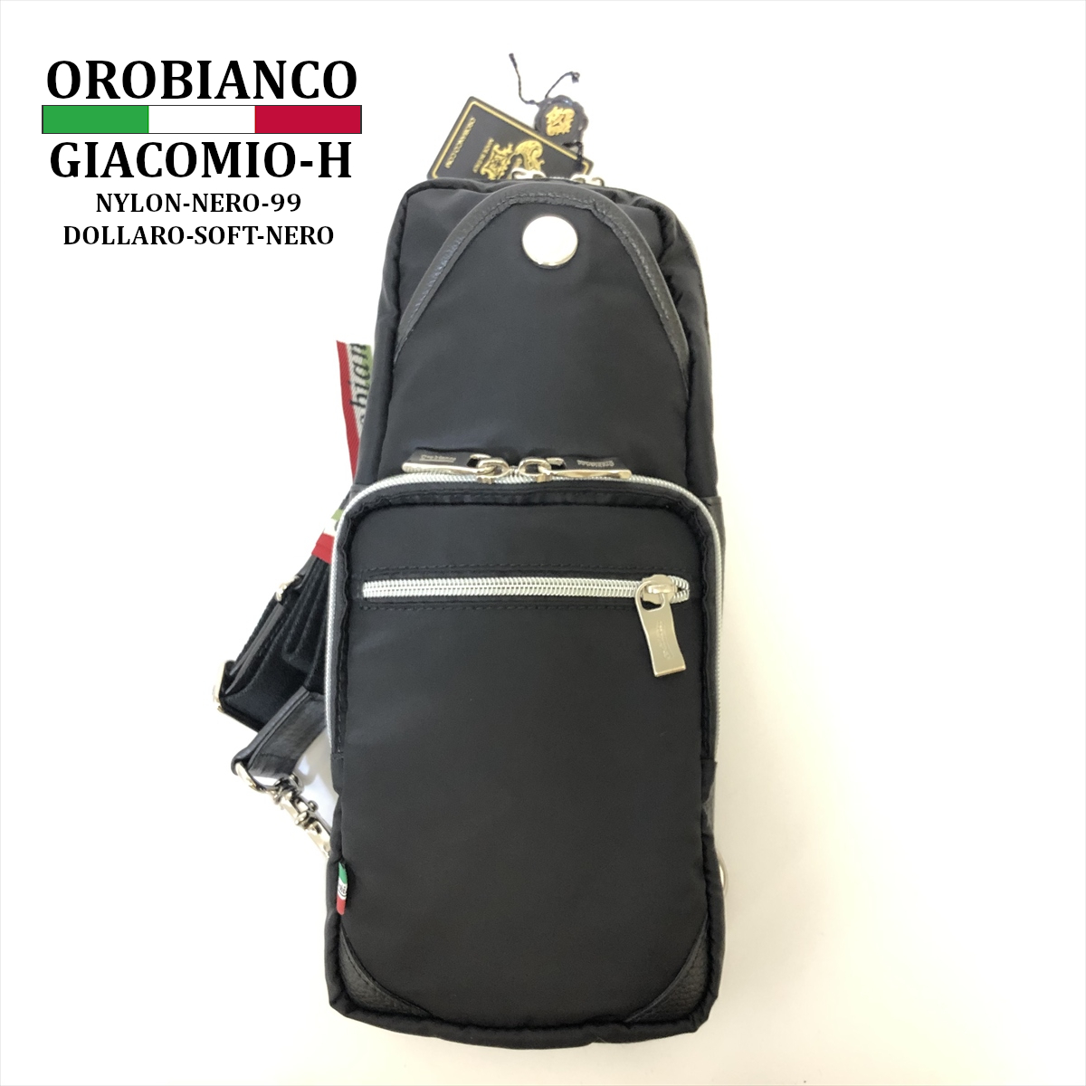 売却 新品 Orobianco オロビアンコ ボディバッグ GIACOMIO ネイビー