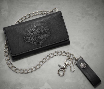 witusa: Harley Davidson Harley-Davidson wallet chain Men&#39;s Logo Tri-Fold Long Biker Wallet ...