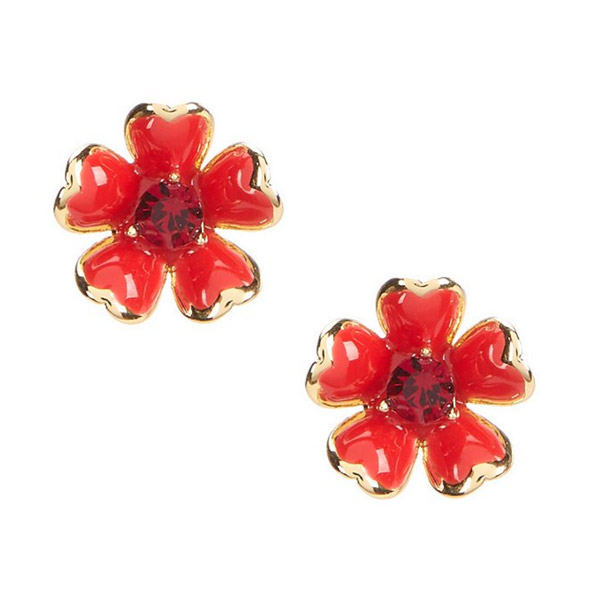 楽天市場 ケイトスペード ピアス Kate Spadeblushing Blooms Crystal Red Flower Stud Earrings Red クリスタル レッド フラワー スタッド ピアス レッド Gold Tone Stone Flower Stud Earrings ｗｉｔ ｕｓａ