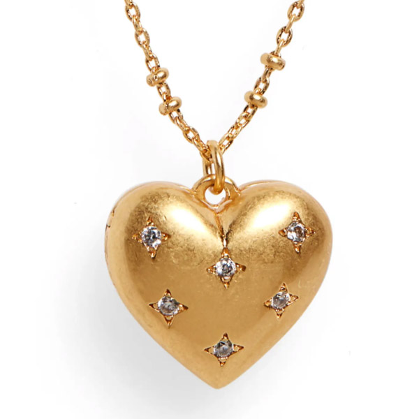 【楽天市場】ケイトスペード ネックレス Kate Spade mini heart locket necklace (Clear/ Gold