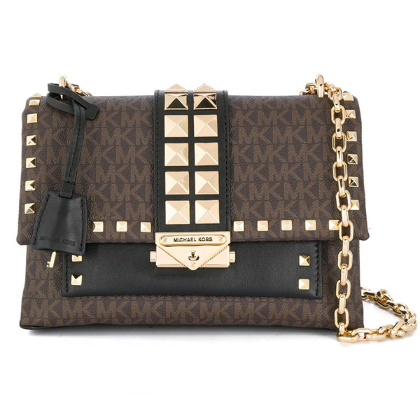 MK black studded purse