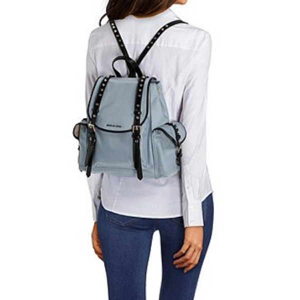 michael michael kors leila medium flap nylon backpack