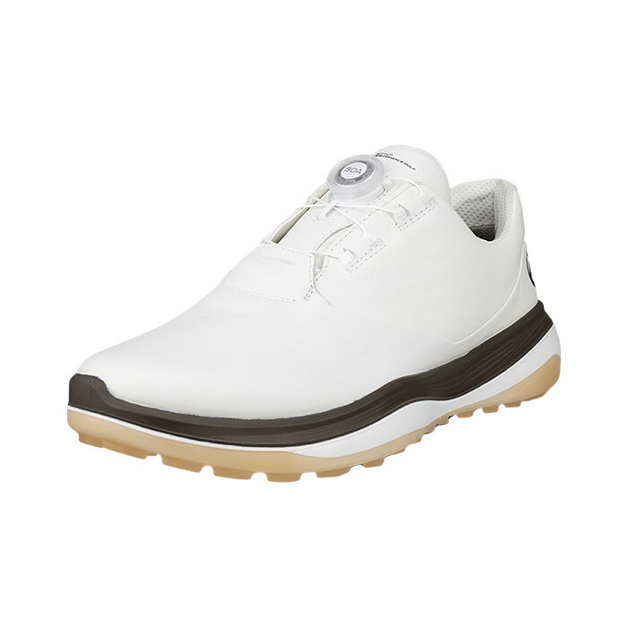 山びこ ecco 132274-51173 LT1 BOA スパイク受け答え ゴルフシューズ 本革 エルティーワン ボア 文字盤式