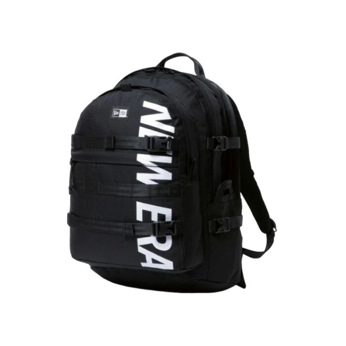 ニューエラ NEW ERA 14521347 キャリアパック 35L プリントロゴ ブラック × ホワイト バックパック リュック|WIZARD54