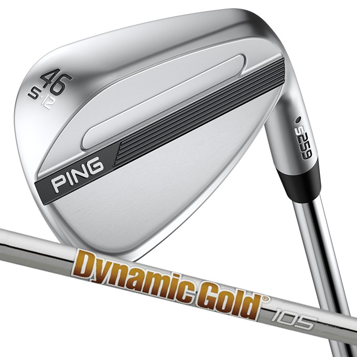 ピン ゴルフ PING S259 クロム ウェッジ S GRIND スタンダードグラインド ウエッジ Dynamic Gold 105 日本正規品 左右選択可｜WIZARD54