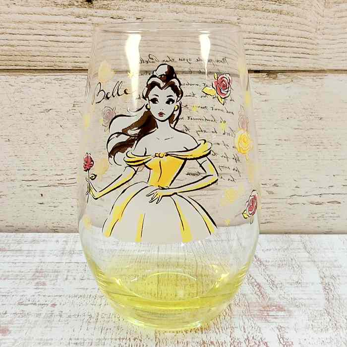 ディズニー 通販 【 デッドストック 】 グラス プリンセス ベル カラータンブラー 大人 デザイン 無料 ギフト ラッピング コップ タンブラー 化粧箱入り 【 日本製 】 美女と野獣画像