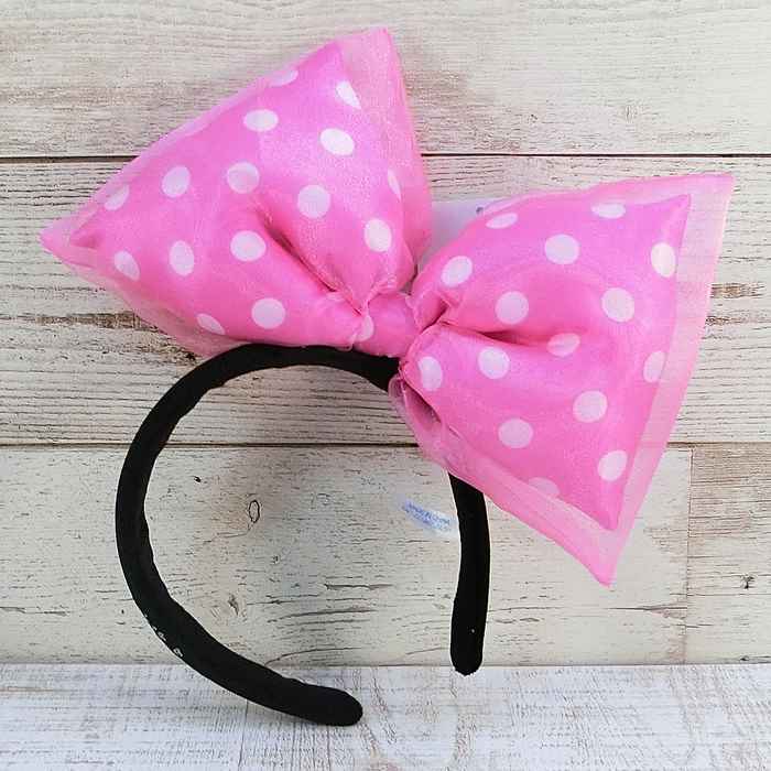 楽天市場】ミニー カチューシャ レース リボン ピンク ミニーマウス