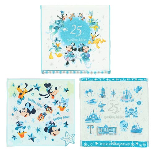 東京ディズニーシー 25周年 ディズニー 通販 スパークリング・ジュビリー ミニタオル 3枚セット ミッキーマウス と仲間達 無料ギフトラッピング 東京ディズニーリゾート TDS ディズニーランド お土産 おみやげ タオル ミッキー ミニー 4,211円