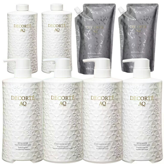 【クーポン券別れ別れ中♪週末お休みもさし出し】コーセー コスメデコルテ AQ 取り繕い スムース シャンプー スムーストリートメント コンディショナー  音の大きさ シャンプー 音の大きさ 手当て コンディショナー 抽出エキスシャンプー 本体 詰替え 国内定まり品