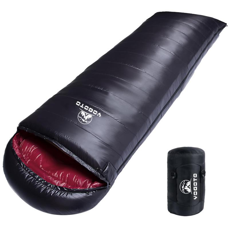 YOGOTO 寝袋 冬用 シュラフ 封筒型 ダウン&times;グラフェン中綿 高保温 撥水加工 連結可能 圧縮収納 キャンプ 車中泊 防災用（封筒型・右ジッパー）｜Wマーケット