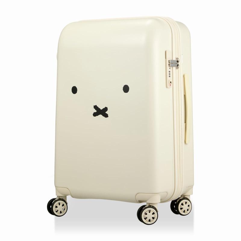 [シフレ] スーツケース Mサイズ 容量拡張 シフレロック 2WAYロック TSロック miffy 60L 63cm 3.8kg B130.フェイスWH/SV